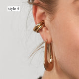 1 pcs of Gold Plated Brass Irregular Wrap Ear Cuff No Piercing, Cartilage Ear Cuffs Earring AL910