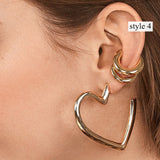 1 pcs of Gold Plated Brass Irregular Wrap Ear Cuff No Piercing, Cartilage Ear Cuffs Earring AL910
