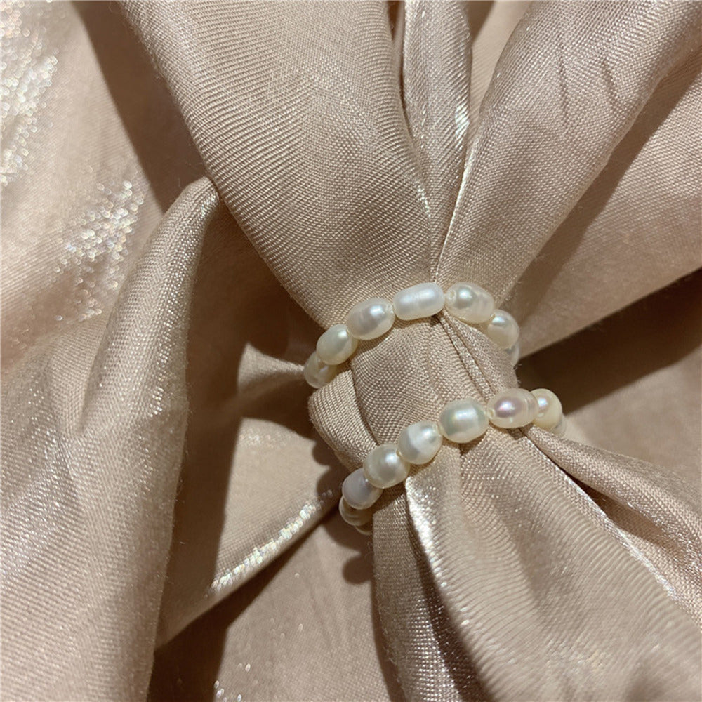 natural pearl beads ring