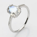 S925 Sterling Silver Claw Teardrop Faceted Gemstone Ring, CZ Micro Pave Birthstone Jewelry SS257RS