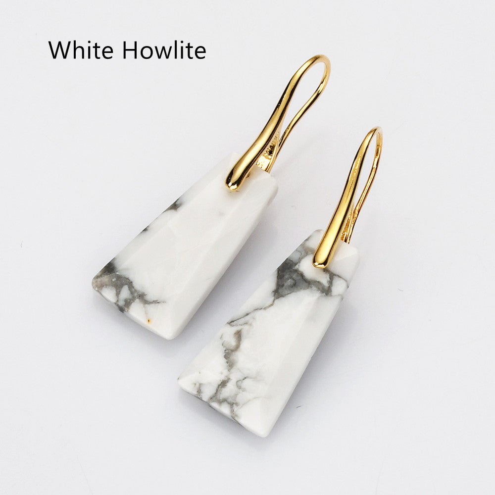 white howlite turquoise earrings jewelry