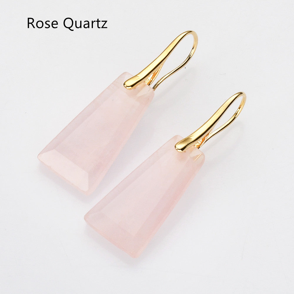 rose quartz earrings jewelry