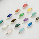 Silver Plated Oval Birthstone Ring Gemstone Faceted Ring, Healing Boho Crystal Jewlery Ring ZS0509