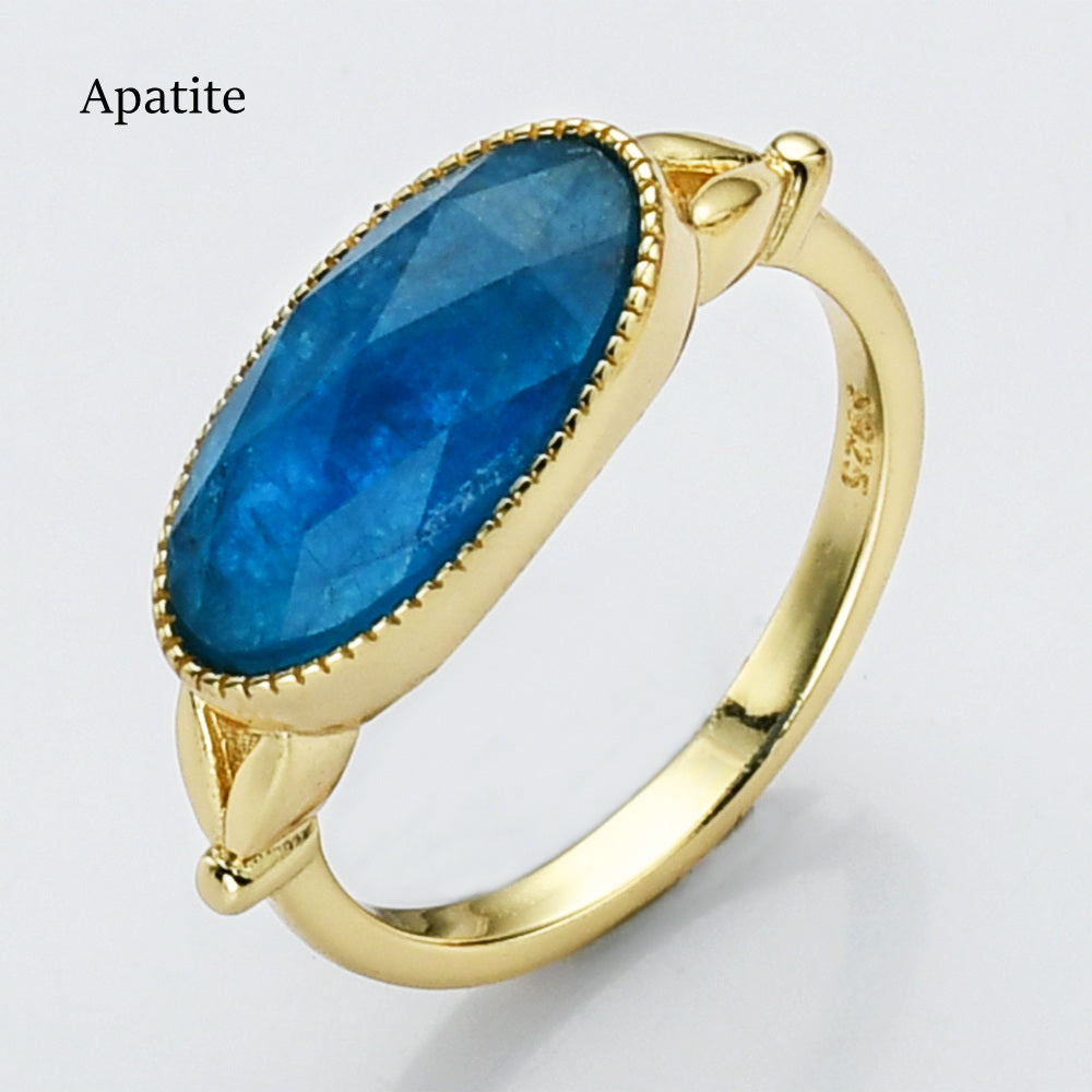 apatite ring, boho gemstone jewelry
