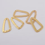 20 Pcs Gold Plated Brass Soldered Frame Charm Findings With Holes, For Jewelry Making PJ379