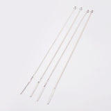5 Pairs of 925 Sterling Silver Threader Earrings Findings, Box Chain Earwire Thread with Open Jump Ring, DIY Jewelry Making PJ156