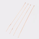 5 Pairs of 925 Sterling Silver Threader Earrings Findings, Box Chain Earwire Thread with Open Jump Ring, DIY Jewelry Making PJ156
