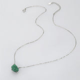 15.5" Sterling Silver Claw Raw Gemstone Necklace, Birthstone Necklace, Healing Crystal Stone Jewelry SS258NS