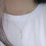 Pretty S925 Sterling Silver CZ Peapod Bar Pendant Necklace Zircon Peas Necklace, Lady Fashion Jewelry AL1003