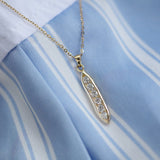 Pretty S925 Sterling Silver CZ Peapod Bar Pendant Necklace Zircon Peas Necklace, Lady Fashion Jewelry AL1003