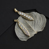 Pretty S925 Sterling Silver CZ Peapod Bar Pendant Necklace Zircon Peas Necklace, Lady Fashion Jewelry AL1003