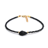 Skinny 2mm Natural Stone Faceted Beaded Bracelet, Healing Rock Stones Bracelet AL1017