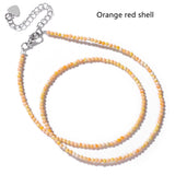 13” Skinny Silver Plated 2mm Natural Stone Faceted Beaded Choker Necklace, Rainbow Gemstone Crystal Jewelry Necklace AL1024