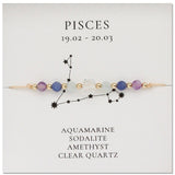 Bohemian Skinny Multi Natural Stones Beads Zodiac Bracelet, 12 Constellation Bracelet, Friendship Bracelet, Handmade Jewelry AL1116