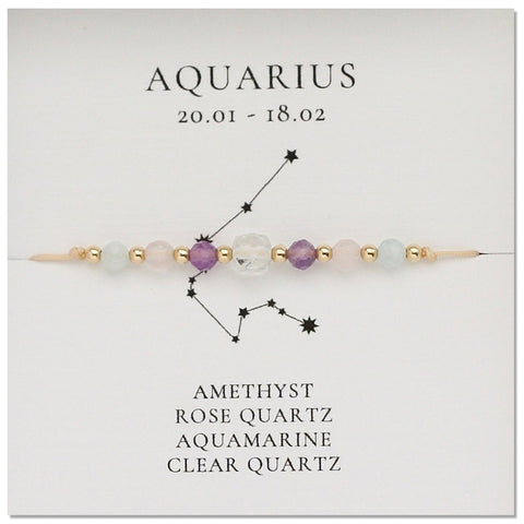 Bohemian Skinny Multi Natural Stones Beads Zodiac Bracelet, 12 Constellation Bracelet, Friendship Bracelet, Handmade Jewelry AL1116