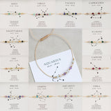 Bohemian Skinny Multi Natural Stones Beads Zodiac Bracelet, 12 Constellation Bracelet, Friendship Bracelet, Handmade Jewelry AL1116