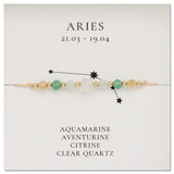 Bohemian Skinny Multi Natural Stones Beads Zodiac Bracelet, 12 Constellation Bracelet, Friendship Bracelet, Handmade Jewelry AL1116