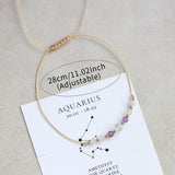 Bohemian Skinny Multi Natural Stones Beads Zodiac Bracelet, 12 Constellation Bracelet, Friendship Bracelet, Handmade Jewelry AL1116
