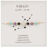 Bohemian Skinny Multi Natural Stones Beads Zodiac Bracelet, 12 Constellation Bracelet, Friendship Bracelet, Handmade Jewelry AL1116