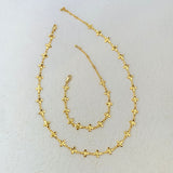 Gold Plated Brass Cross Chain Necklace Flower Chain Necklace / Bracelet AL1117