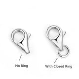 2 Pcs of S925 Sterling Silver Lobster Clasps, DIY Making Jewelry Connecting Clasps Findings AL1132