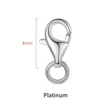 2 Pcs of S925 Sterling Silver Lobster Clasps, DIY Making Jewelry Connecting Clasps Findings AL1132