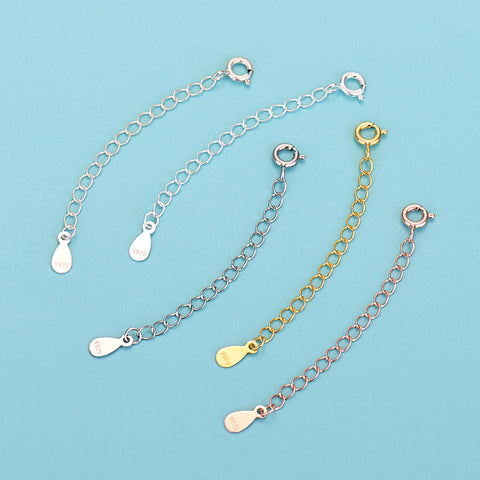 1 Pcs of 925 Sterling Silver Extension, Normal Chain Extenders, DIY Making Jewelry Findings AL1133