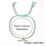 Bohemian Small Gold Copper Cross Bracelet, Rainbow Cotton Rope Couple Bracelet, Simple Casual Handmade Jewelry AL1150