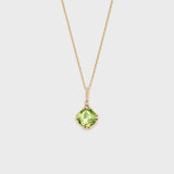 925 Sterling Silver Natural Peridot Garnet Citrine Crystal Stone Necklace Gift For Women AL1155