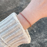 New Year Red String Bracelet, Skinny Titanium Steel Chain Good Luck Bracelet, Friendship Bracelet AL1177