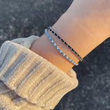 New Year Red String Bracelet, Skinny Titanium Steel Chain Good Luck Bracelet, Friendship Bracelet AL1177