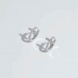S925 Sterling Silver Zircon Cross Earrings CZ Hoop Earring, Fashion Jewelry AL1192