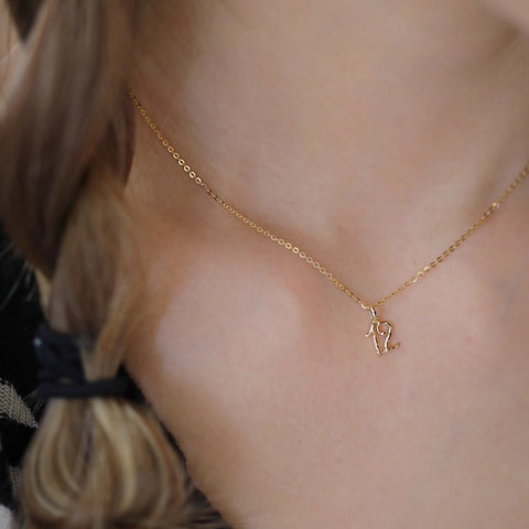Gold Digital Number Pendants Charms, S925 Sterling Silver with 14K Gold Plated AL1209