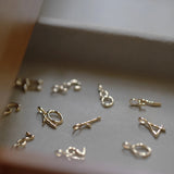 Gold Digital Number Pendants Charms, S925 Sterling Silver with 14K Gold Plated AL1209