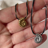 16" Sea Conch Shell Leather Rope & Gold Beads Chain Wire Wrapped Necklace, Stainless Steel Fashion Summer Jewelry Necklace AL1213