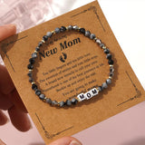 "MAMA" Letter Bracelet Pink Crystal Beads Bracelet For Mom, Mother's Day Gift Jewelry AL1224