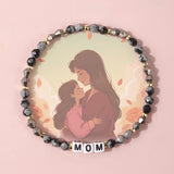 "MAMA" Letter Bracelet Pink Crystal Beads Bracelet For Mom, Mother's Day Gift Jewelry AL1224