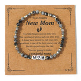 "MAMA" Letter Bracelet Pink Crystal Beads Bracelet For Mom, Mother's Day Gift Jewelry AL1224