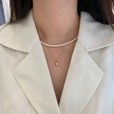 Dainty CZ Star Heart Pendant Necklace Zircon Necklace, S925 Sterling Silver, Fashion Jewelry AL1226