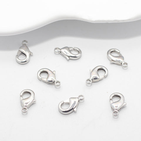 50 pcs Clasps, Gold Plated Brass Lobster Claw Clasps, Jewelry Making Clasps Findings AL1233