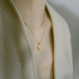 18" Minimalist Gold Initial 26 Letter Necklace, 925 Silver Locket Pendant Necklace, Gift For Women AL1247