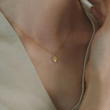 18" Minimalist Gold Initial 26 Letter Necklace, 925 Silver Locket Pendant Necklace, Gift For Women AL1247