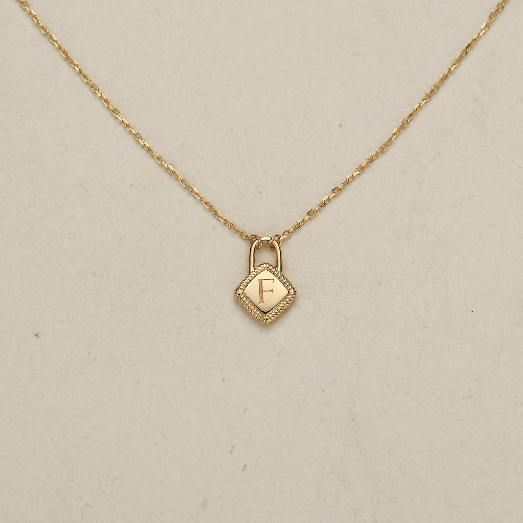 18" Minimalist Gold Initial 26 Letter Necklace, 925 Silver Locket Pendant Necklace, Gift For Women AL1247