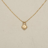18" Minimalist Gold Initial 26 Letter Necklace, 925 Silver Locket Pendant Necklace, Gift For Women AL1247