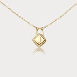 18" Minimalist Gold Initial 26 Letter Necklace, 925 Silver Locket Pendant Necklace, Gift For Women AL1247