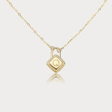 18" Minimalist Gold Initial 26 Letter Necklace, 925 Silver Locket Pendant Necklace, Gift For Women AL1247