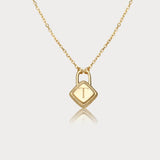 18" Minimalist Gold Initial 26 Letter Necklace, 925 Silver Locket Pendant Necklace, Gift For Women AL1247