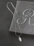 16" White Shell Pendant Snake Chain Necklace, Titanium Steel Gold-Plated Jewelry AL1269