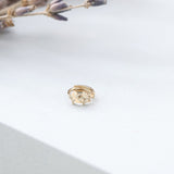 Mini Faceted Star Cartilage Earring Studs: s925 Sterling Silver with 18k Gold  AL1280