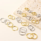 S925 Sterling Silver Minimalist Earring Hoops, Polished Gold Ear Rings, 5~14mm Sizes, Fashion Earring Jewelry AL1287